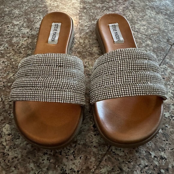 Steve Madden Rhinestone Slides - Picture 1 of 3